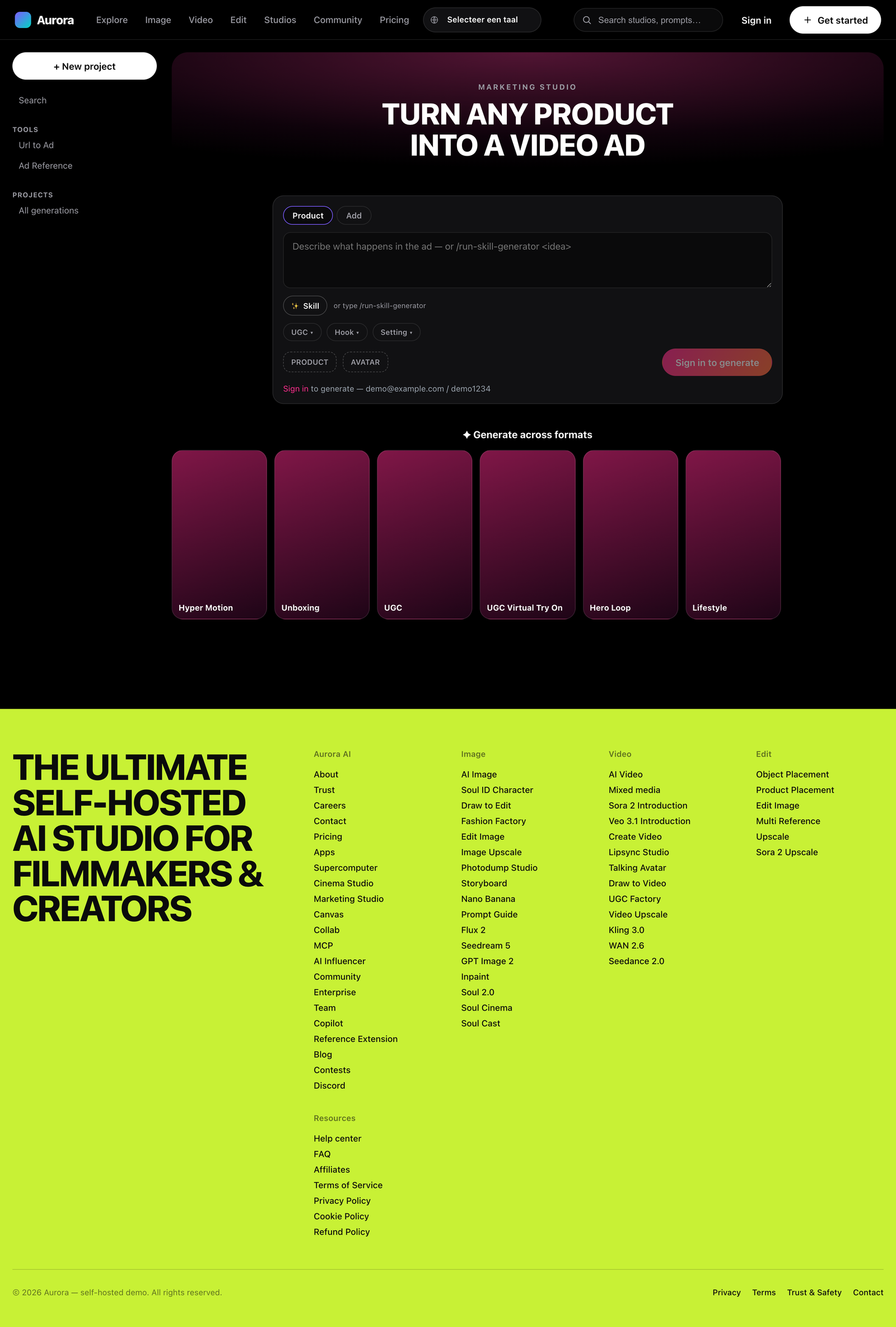 Marketing Studio — ads & productvideo