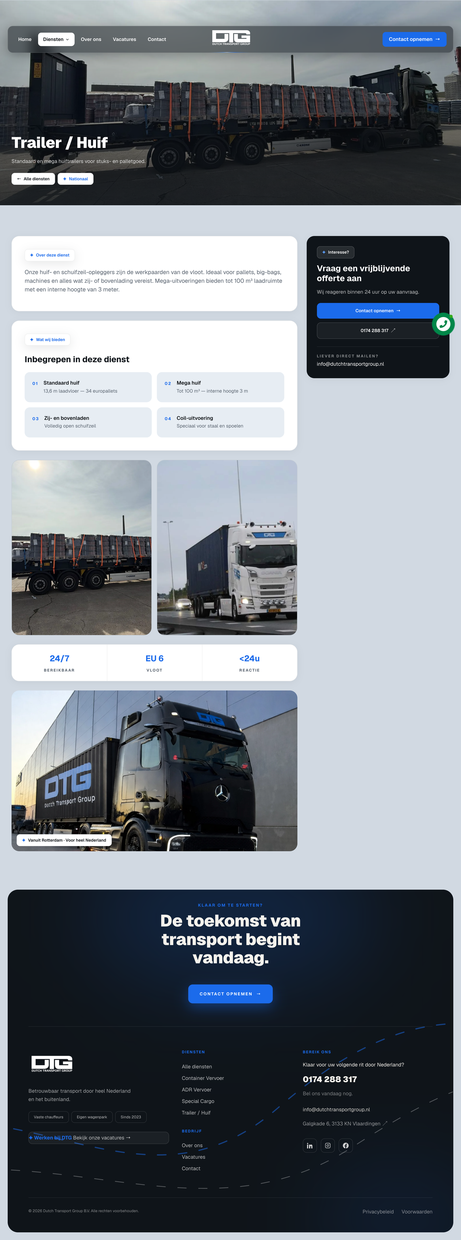 Trailer & huif — standaard en mega
