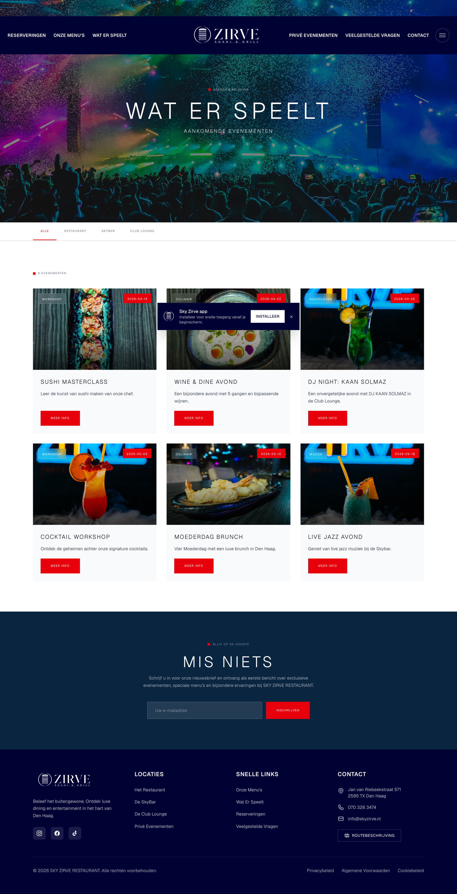 Wat er speelt — evenementenagenda