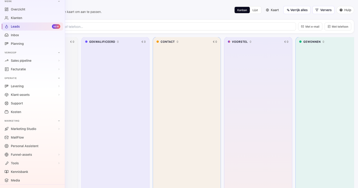 Dashboard — leads