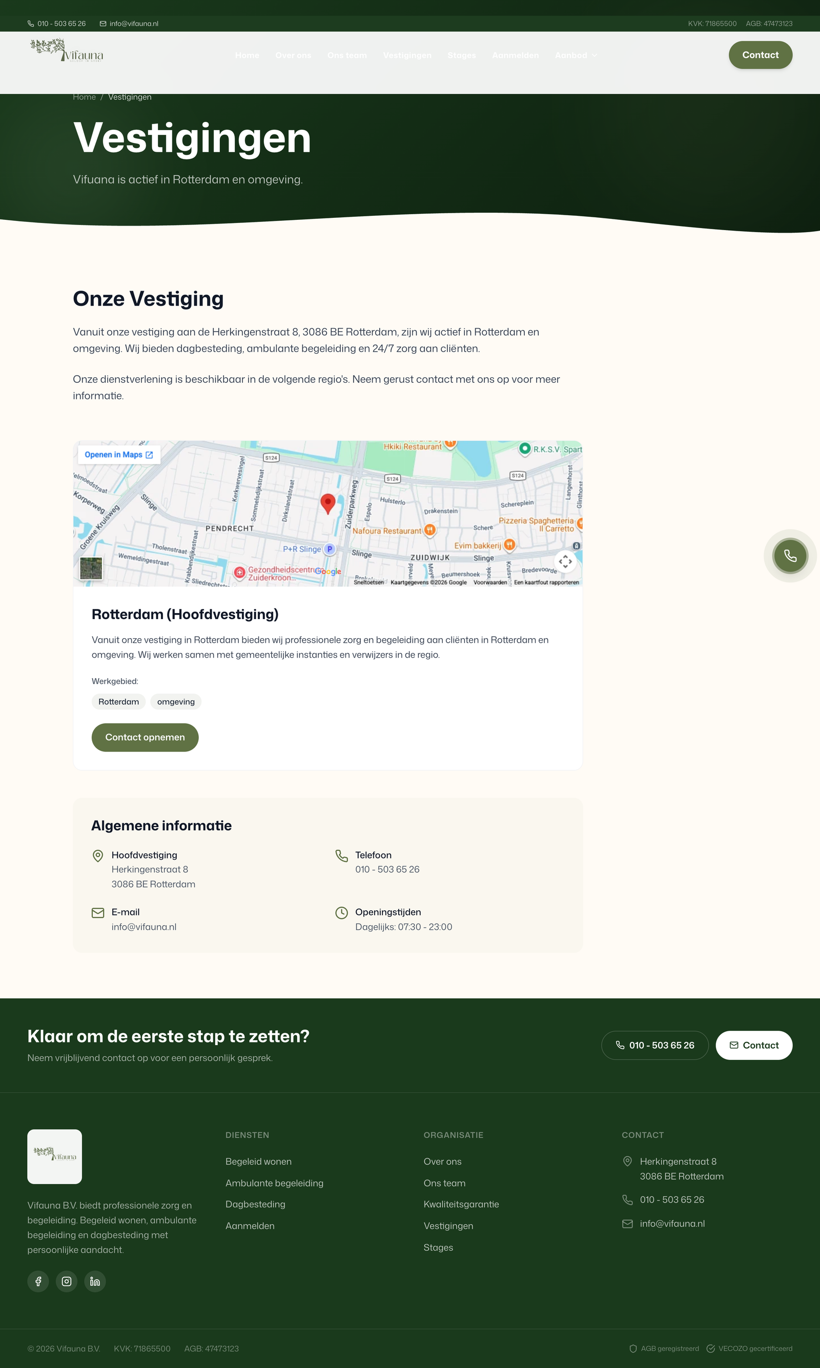 Vestigingen — Rotterdam en omgeving
