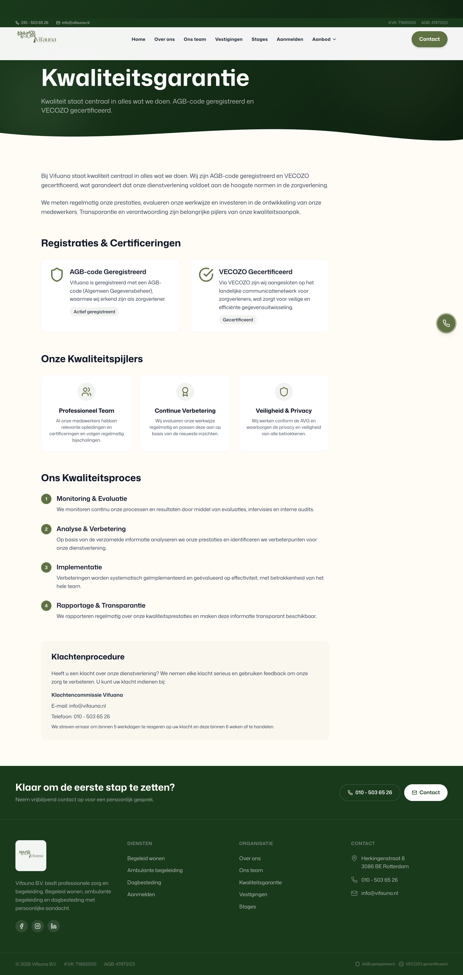 Kwaliteitsgarantie — AGB & VECOZO